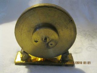 Mid Century Gold Toned Luxor Mantel Clock 8 Day Swiss Made / Repair 3
