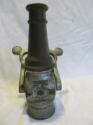 Vintage Akron Brass Fire Fighters Nozzle Wooster Akro - Ball Patented 1930