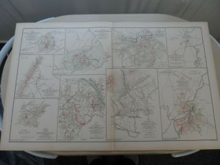 Civil War Map Stonewall Jackson Battle Of The Wilderness,  Rutherford 