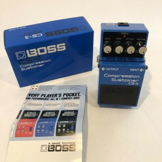 Vintage 80’s Boss Cs - 3 Compression Sustainer Pedal Guitar Japan Black Label