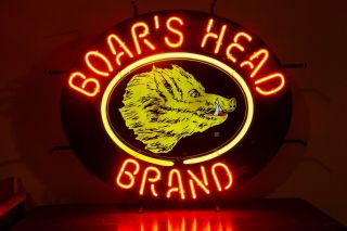 Large Boars Head Neon Sign,  Commercial Neon Lighted Advertising Sign 26 