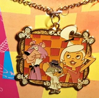 Cartoon Network Necklace 1996 Pink Panther Blabber Mouse Judy Jetson