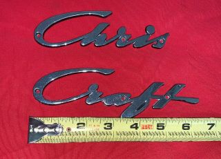 Vintage Stainless Steel Chris Craft Emblem (one Side P/n 0444 - 30302rwbds)