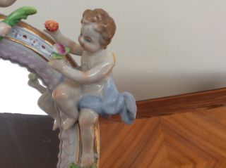 Volkstedt Lovely dresden sitzendorf STUNNING mirror SELDOM figurine porcelain 3