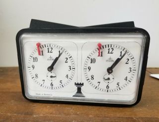 Vintage Aradora Mechanical Chess Clock Timer Black,  Great