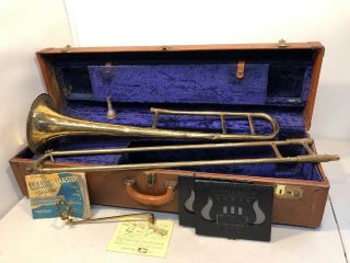 Vintage 1950 The Martin Committee Trombone With Case Sr 173321