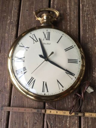 Vintage United Electric Wall Clock,  Pocket Watch Style,  Model 40