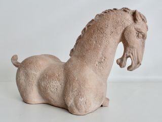 Austin Production Vtg Mid Century Modern Plaster Pottery Horse Sculpture Italy