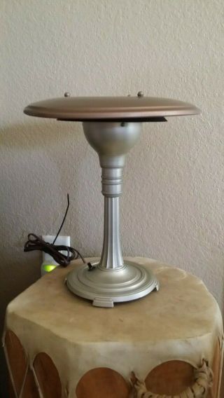 Vintage Mid - Century Modern Mcm Sight Light Co Desk Table Lamp Ufo Flying Saucer