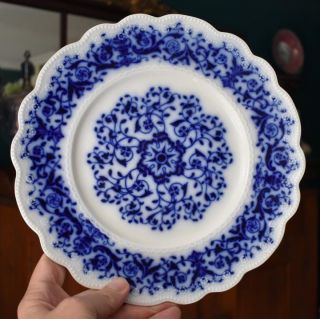 Lovely Circa 1899 Antique Flow Blue W.  H.  Grindley Doris Dinner Plate Cabinet Plt