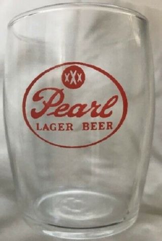 Vintage Pearl Beer Barrel Glass - San Antonio Texas
