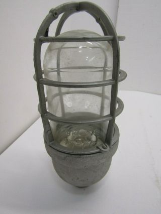 Vintage Crouse Hinds Industrial Explosion Proof Dome Light Glass Ceiling Mount