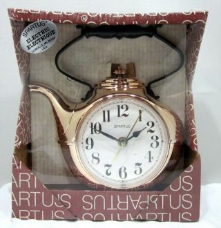 Vintage Spartus Tea Kettle Electric Wall Clock - Old Stock