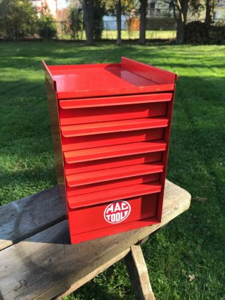 Mac Tools Vintage Nos Tool Box With 5 Drawers - Red Side Mount