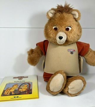 Vtg 1984 1985 Teddy Ruxpin Talking Bear World Of Wonders W Book & Tape