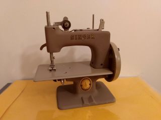 Vintage Singer Mini Sewing Machine,  Hand Crank,  Child 