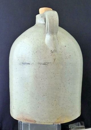 Antique North Carolina Salt Glaze Stoneware Pottery Jug Moonshine One Gallon 3