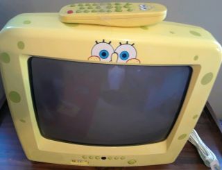 Vintage Spongebob Television (tv) W/ Remote (for Kids) Model: Sb316 Cond.