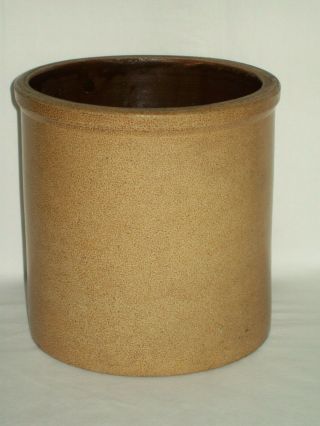 Primitive Stoneware Crock 1 Gallon Vintage Salt Glazed Stoneware Pottery
