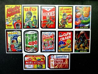 Topps Mars Attacks Occupation Complete Attacky Packs Set Of 10,  Gpk,  P1 Green