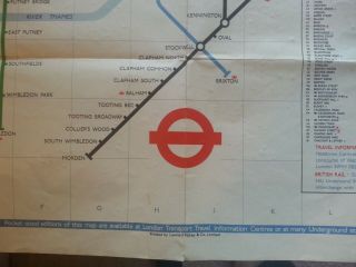 Giant Vintage London Underground map poster by Paul E.  Garbutt/Leonard Ripley 3