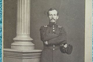 Vintage Civil War Soldier CDV Photograph Military Army Officer In Full Uniform 2
