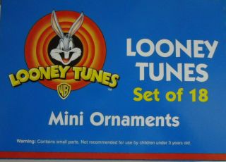 Vintage 1999 Looney Tunes 1 " Mini Ornaments Set Of 18 For Tree Or Gifts