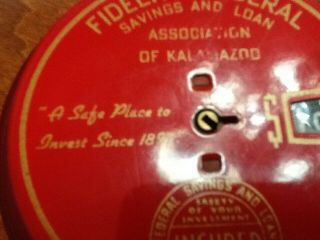 Vintage (pat.  3/31/42) Metal Add - O - Bank Fidelity Federal S&L Kalamazoo,  MI 3