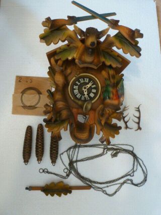 Vintage/antique Cuckoo Clock Made In West Germany