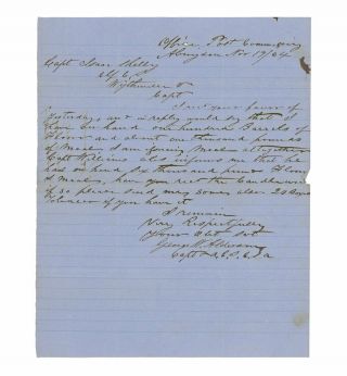 1864 Civil War Letter By Confederate Captain George W.  Alderson - Abingdon,  Va