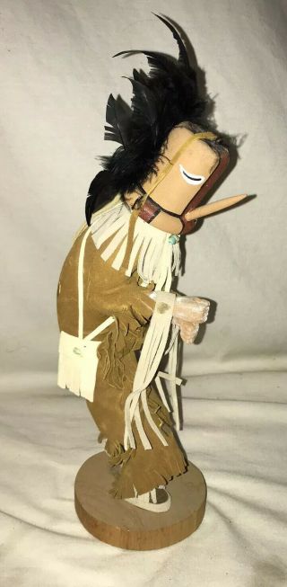 Native American Navajo 13” Kachina Doll “kokopelli” - Signed By S.  Thomas