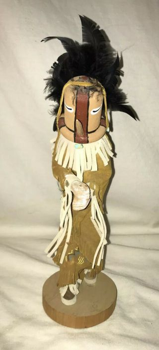 Native American Navajo 13” Kachina Doll “Kokopelli” - Signed By S.  Thomas 2