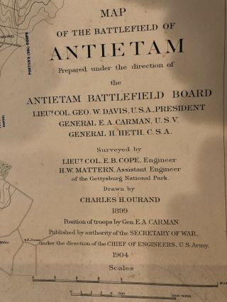 Civil War Battlefield Map Antietam
