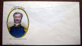 Us American Civil War Envelope Gen.  John B.  Magruder - No 8 Secesh Chain
