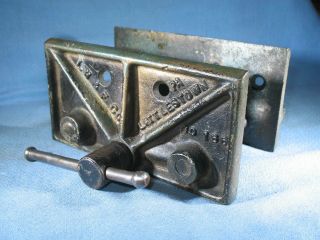 Vintage Lh&f 6 - 1/4 " Wide No.  166 Under Table Woodworkers Vise Littlestown Pa Usa