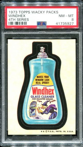 1973 Wacky Packages 4th Windhex Sticker Psa 8