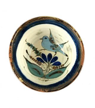 Vintage El Palomar Bowl 6.  5” Ken Edwards Mexican Folk Art Pottery Bird Flower