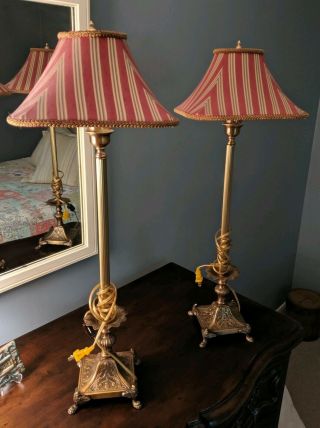 Vintage Frederick Cooper Candlestick Lamps
