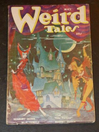 Weird Tales May 1950 Robert Bloch,  Seabury Quinn; Dolgov Cover