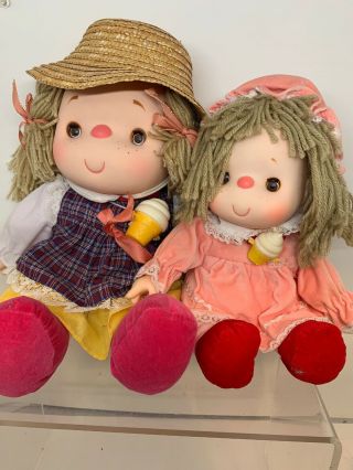 2 Vintage 1980’s Ice Cream Dolls W Cone And Straw Hat J Shin Co Hong Kong Look