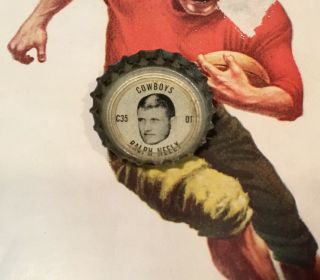 Dallas Cowboys 1966 Coca Cola Coke Bottle Caps Ralph Neely C35