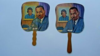 Two Vintage Dr.  Martin Luther King Jr Paper Hand Held Fan Tennessee