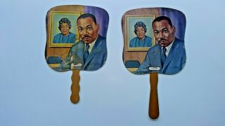 Two Vintage Dr.  Martin Luther King Jr Paper Hand Held Fan Tennessee 2