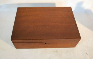 Antique Wood Folding Lap Desk Document Box w/ Writing Slope Compartment 2