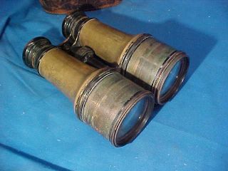 Orig Civil War Officers Brass Field Glasses Binoculars By Lemaire Paris