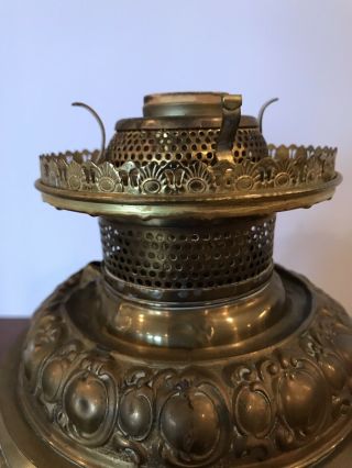 Antique Bronze/brass Converted Oil Lamp 3