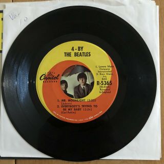 THE BEATLES - FOUR BY FOUR (4X4) (CAPITOL EP 5365) Hard To Find w/ Sleeve 3