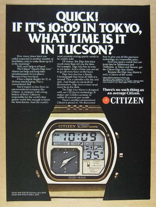 1979 Citizen Digi - Ana Alarm - Chime Watch 41 - 9524 - 91 Vintage Print Ad