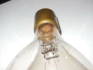 Antique Light Bulb With Unusual Base Like Westinghouse Stopper Lamp 3