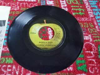 The Beatles George Harrison Apple 45 record BANGLA DESH 1971 picture sleeve 3